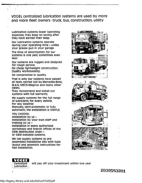 Centralized Lubrication Chassis Systems for Trucks, Buses or Off ...