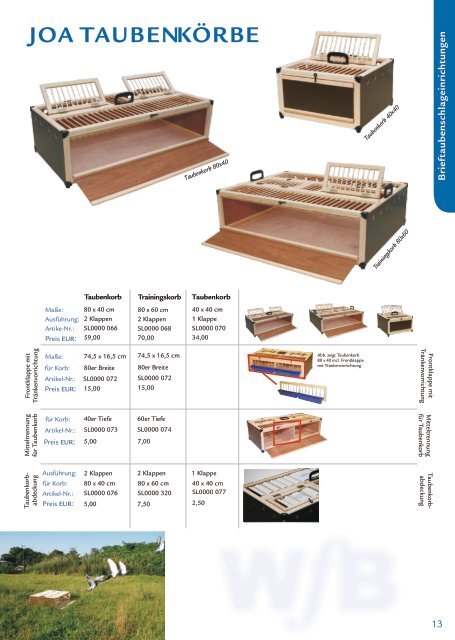 Taubensportkatalog - Werkstätten für Behinderte - Herne