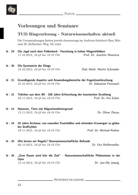 Programmheft Wintersemester 2012/13 - Dresdner ...