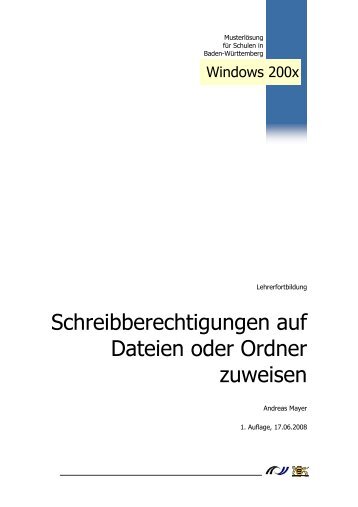 Schreibberechtigungen auf Dateien oder Ordner zuweisen