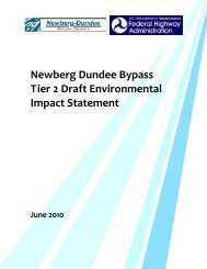 Newberg Dundee Bypass Tier 2 Draft Environmental Impact Statement