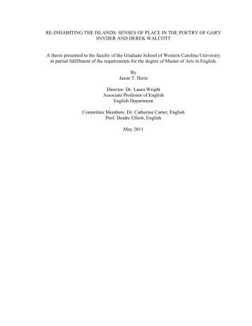 RE-INHABITING THE ISLANDS - The University of North Carolina at ...