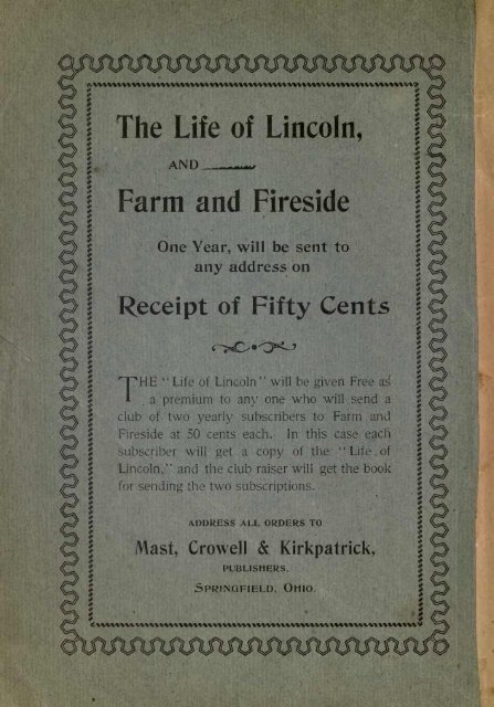 Clifton M. Life . '.i ham Lincoln. - University Library