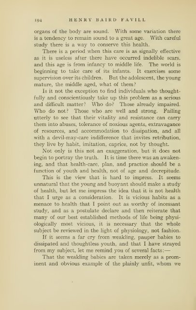 Henry Baird Favill, AB, MD, LL.D., 1860-1916, a ... - University Library