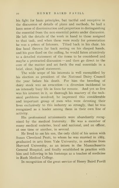 Henry Baird Favill, AB, MD, LL.D., 1860-1916, a ... - University Library