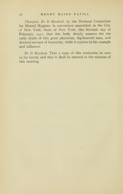 Henry Baird Favill, AB, MD, LL.D., 1860-1916, a ... - University Library