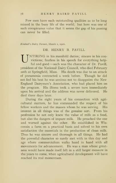 Henry Baird Favill, AB, MD, LL.D., 1860-1916, a ... - University Library