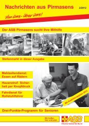 Nachrichten aus Pirmasens 2/12: Von uns – über ... - ASB Pirmasens