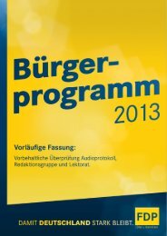 Bürgerprogramm 2013 - FDP