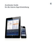 Accelerator Guide für die interne App-Entwicklung - Apple