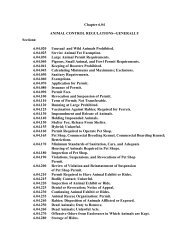 Animal Control Regulations - City of Lincoln & Lancaster County . 
