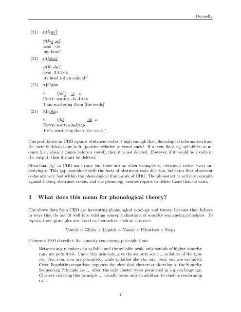 Reconsidering the Split Margin Approach: Sonority sequencing ...