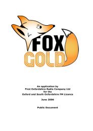 FOX Gold - Ofcom Licensing