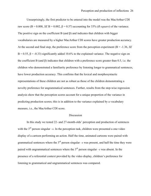 Perception and production of inflections 1 Sentence-position effects ...