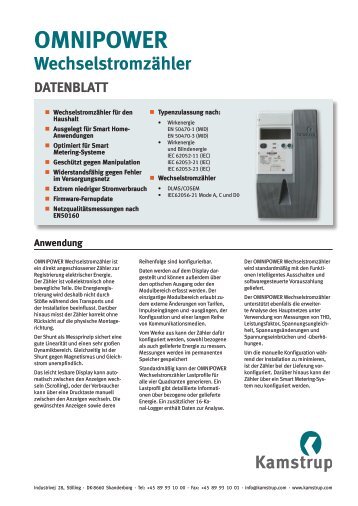 Datenblatt - kamstrup.de