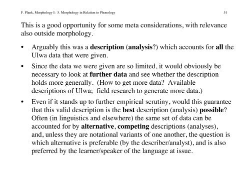 5. Morphology in Relation to Phonology