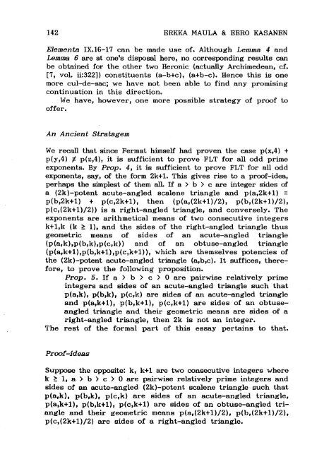 CHEZ FERMAT A.D. 1637' Erkka Maula and Eero Kasanen Abstract ...