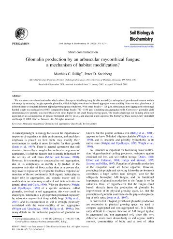 Rillig M.C., Steinberg P.D. 2002. - Division of Biological Sciences ...