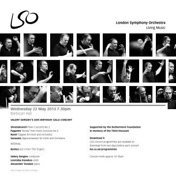 Wednesday 22 May: Concert Programme - London Symphony ...