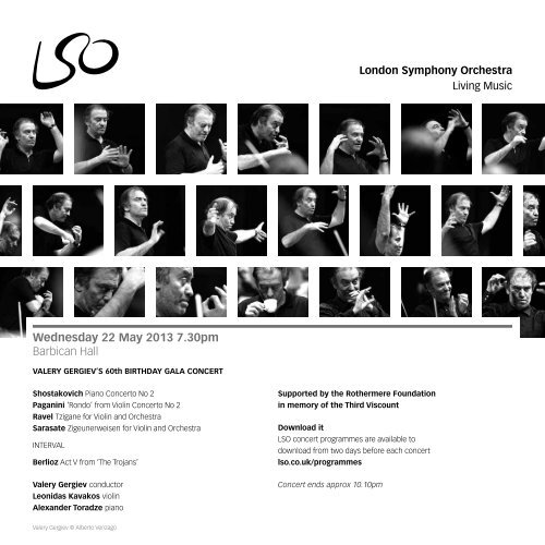 Wednesday 22 May: Concert Programme - London Symphony ...