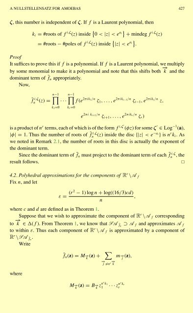 A NULLSTELLENSATZ FOR AMOEBAS