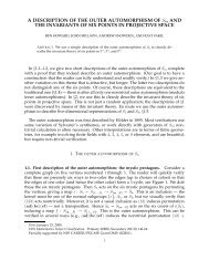 a description of the outer automorphism of s6, and the invariants of ...