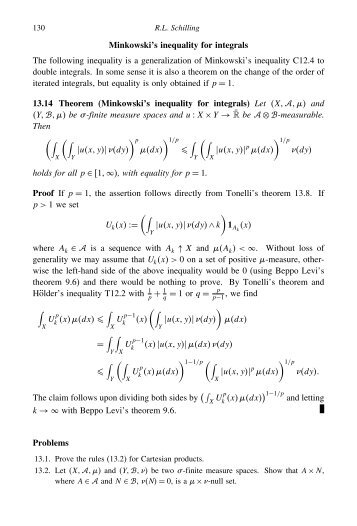 MEASURES, INTEGRALS AND MARTINGALES