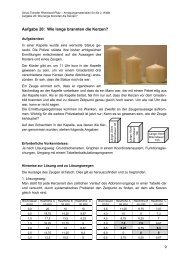 Aufgabe 20: Wie lange brannten die Kerzen? - Mathematik ...