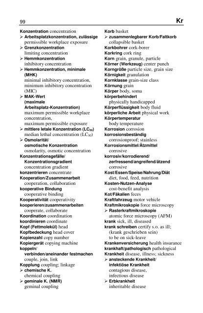 Wörterbuch Labor Laboratory Dictionary - HTL Wien 10