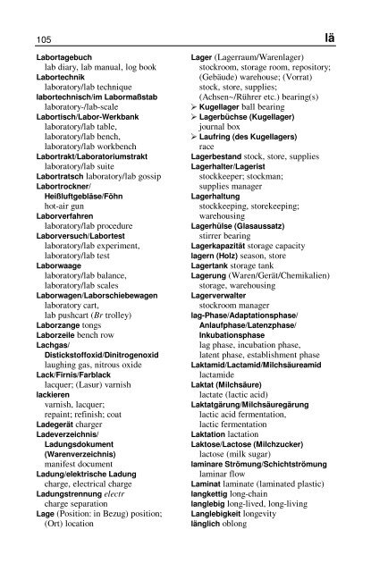 Wörterbuch Labor Laboratory Dictionary - HTL Wien 10