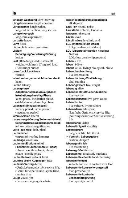 Wörterbuch Labor Laboratory Dictionary - HTL Wien 10