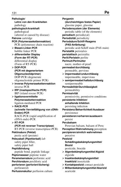 Wörterbuch Labor Laboratory Dictionary - HTL Wien 10