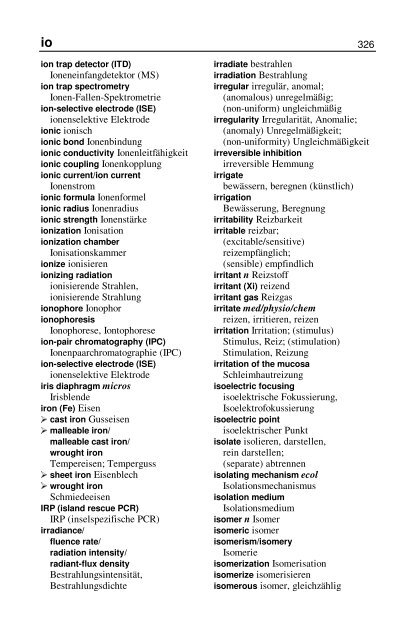 Wörterbuch Labor Laboratory Dictionary - HTL Wien 10