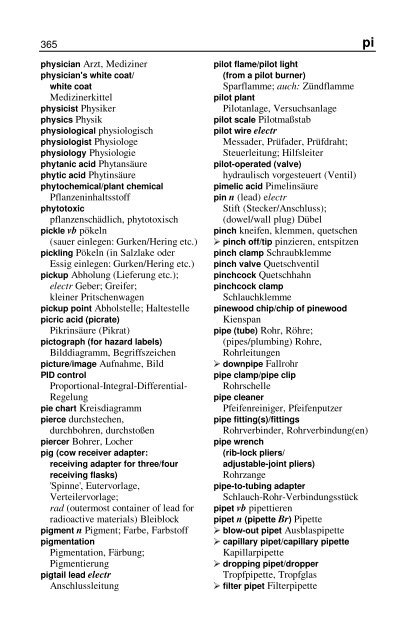 Wörterbuch Labor Laboratory Dictionary - HTL Wien 10