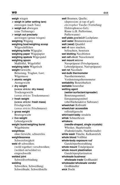 Wörterbuch Labor Laboratory Dictionary - HTL Wien 10