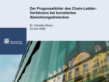 Die Genauigkeit der Chain Ladder Reserve für ein Portfolio mit ...