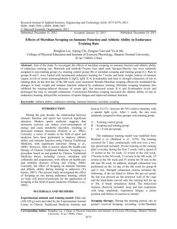 Effects of Meridian Scraping on Immune Function ... - Maxwell Science