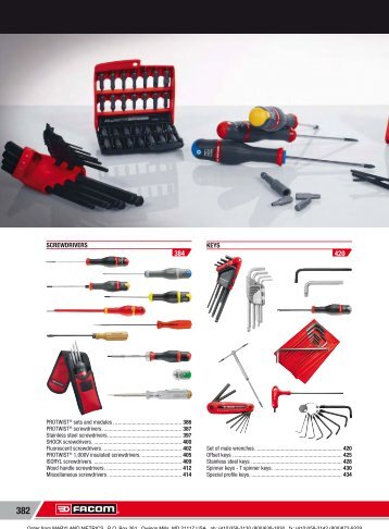 Screwdrivers - Keys - Bits - Maryland Metrics