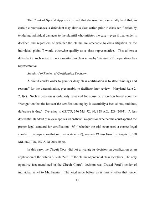 Anthony M. Frazier v. Castle Ford, Ltd., f/k/a ... - Maryland Courts