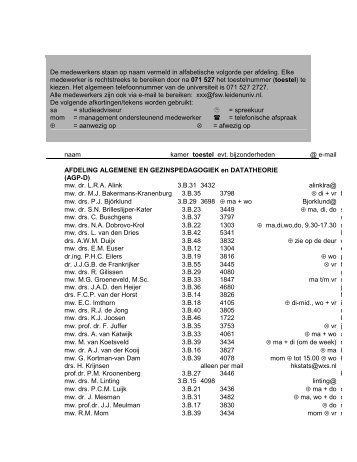 medewerkers pedagogiek 2007-08