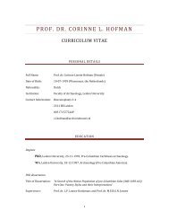 PROF. DR. CORINNE L. HOFMAN - Universiteit Leiden