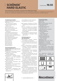 Produktdatenblatt - Schonox