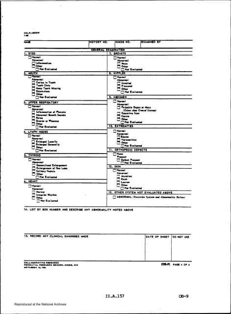 Prenatal Record - National Archives and Records Administration