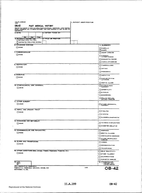 Prenatal Record - National Archives and Records Administration