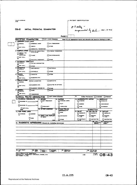 Prenatal Record - National Archives and Records Administration