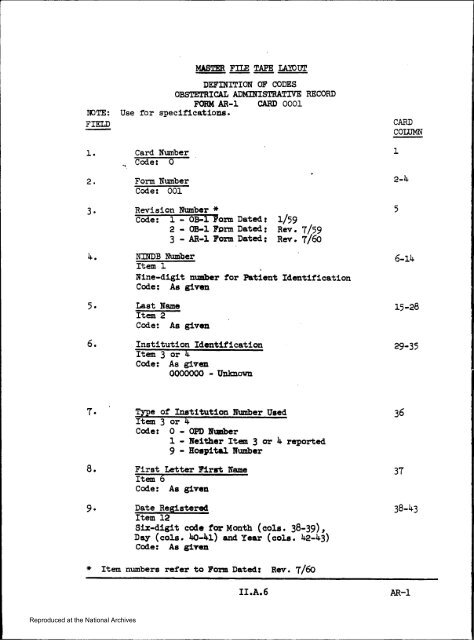 Prenatal Record - National Archives and Records Administration