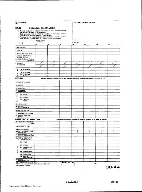 Prenatal Record - National Archives and Records Administration