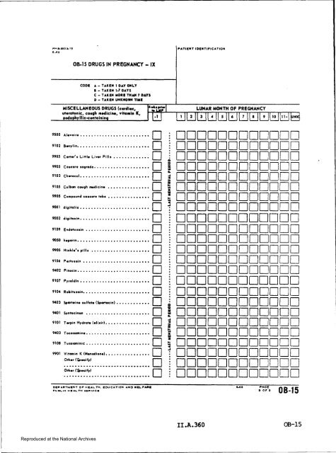 Prenatal Record - National Archives and Records Administration