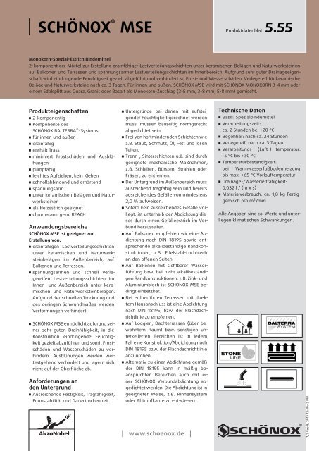 SCHÖNOX MSE - Schonox