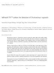 InPouch TV culture for detection of Trichomonas vaginalis - medIND